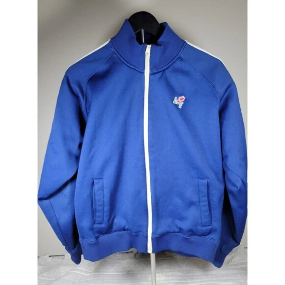 Abercrombie & Fitch Muscle Track Jacket Men’s Medium – Blue Full Zip Winged Foot